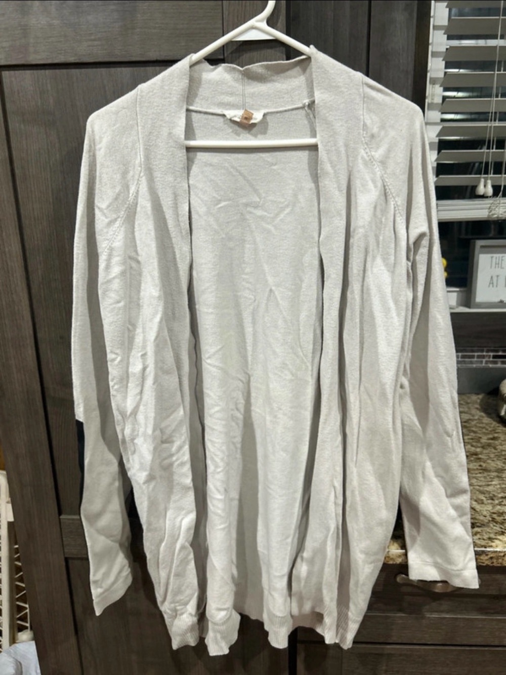Milano Light Cream Open-Front Women's Cardigan